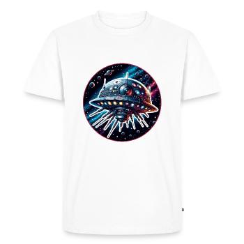 Fantastique vaisseau spatial araignée dans l’espace - T-shirt Premium bio Homme - blanc - Devant - Nico (187cm)