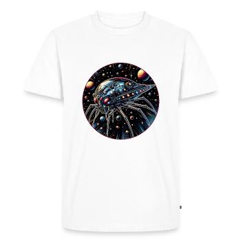 Fantastique vaisseau spatial araignée dans l’espace - T-shirt Premium bio Homme - blanc - Devant - Nico (187cm)