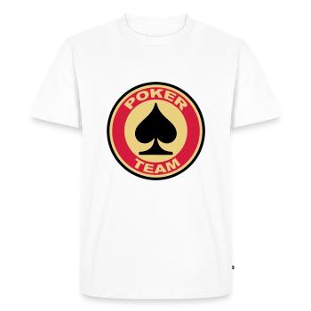poker - Men's Premium Organic T-Shirt - white - Front - Nico (187cm)
