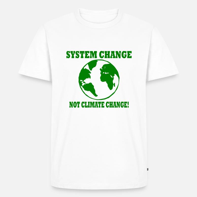 system change not climate change - Männer Premium Bio T-Shirt - Weiß