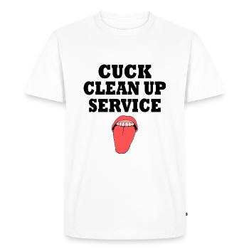Cuckold cuck clean up service - Men's Premium Organic T-Shirt - white - Front - Nico (187cm)