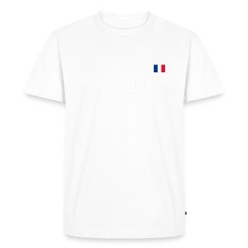 T-shirt France pour femme, homme, enfant, cadeau - T-shirt Premium bio Homme - blanc - Devant - Nico (187cm)