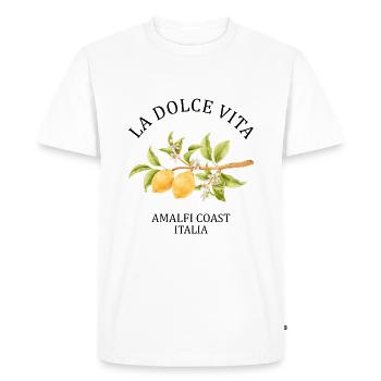 Côte amalfitaine Limoncello Amalfi Italie T-shirt - T-shirt Premium bio Homme - blanc - Devant - Nico (187cm)