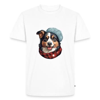 Les porteurs d’écharpe au pays de l’hiver canin - T-shirt Premium bio Homme - blanc - Devant - Nico (187cm)