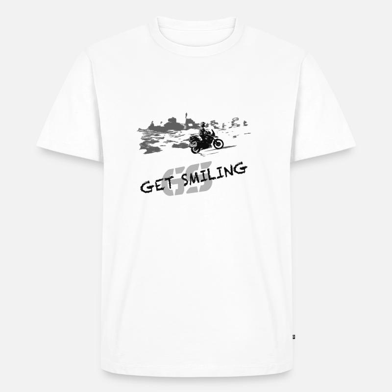 Get smiling - Männer Premium Bio T-Shirt - Weiß