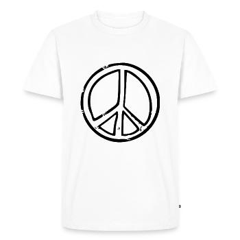 Paix - T-shirt Premium bio Homme - blanc - Devant - Nico (187cm)