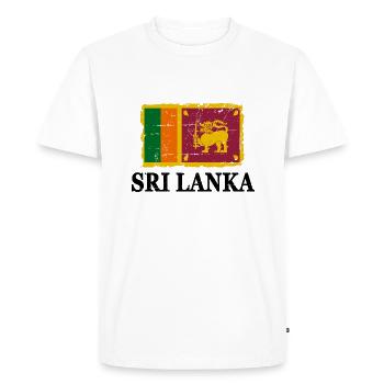Drapeau du Sri Lanka - Drapeau du Sri Lanka - T-shirt Premium bio Homme - blanc - Devant - Nico (187cm)
