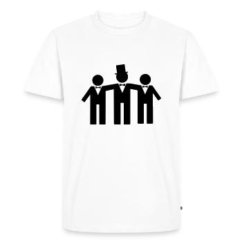jeune marié - T-shirt Premium bio Homme - blanc - Devant - Nico (187cm)