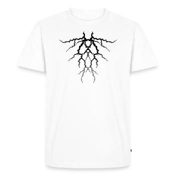 schéma de foudre tonnerre météo tempête tempête - T-shirt Premium bio Homme - blanc - Devant - Nico (187cm)