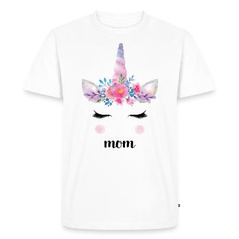 Unicorn Family Matching Birthday Mom - Men's Premium Organic T-Shirt - white - Front - Nico (187cm)