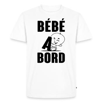 Bebe a Bord - Men's Premium Organic T-Shirt - white - Front - Nico (187cm)