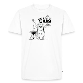 Le roi du BBQ - T-shirt Premium bio Homme - blanc - Devant - Nico (187cm)