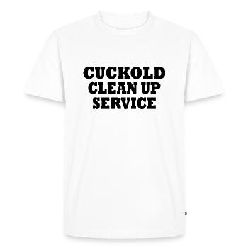 Cuckold clean up service - Men's Premium Organic T-Shirt - white - Front - Nico (187cm)