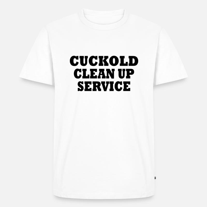 Cuckold clean up service - Männer Premium Bio T-Shirt - Weiß