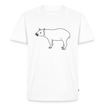 Tapir - T-shirt Premium bio Homme - blanc - Devant - Nico (187cm)