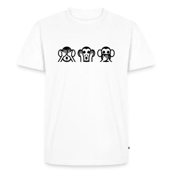 3 Wise singe - T-shirt Premium bio Homme - blanc - Devant - Nico (187cm)