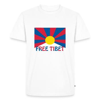 free tibet flag - Men's Premium Organic T-Shirt - white - Front - Nico (187cm)