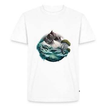 Plein air dans la nature - T-shirt Premium bio Homme - blanc - Devant - Nico (187cm)