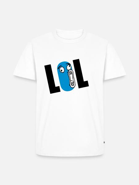 lol - Men's Premium Organic T-Shirt - white
