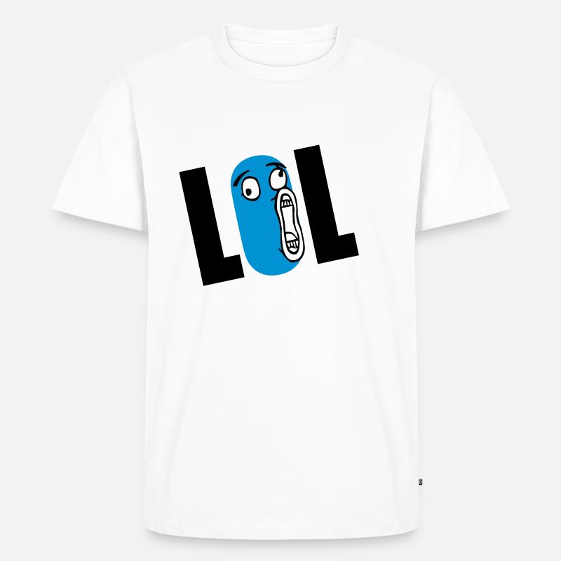 lol - Männer Premium Bio T-Shirt - Weiß