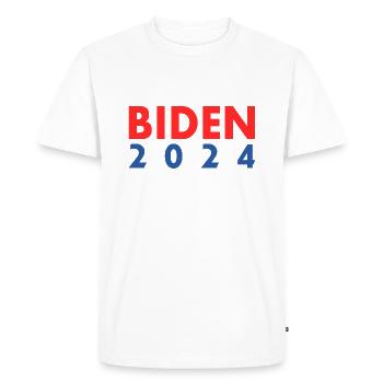 Joe biden 2024 - Men's Premium Organic T-Shirt - white - Front - Nico (187cm)