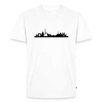Paris Skyline Louvre - Men's Premium Organic T-Shirt - white - Front - Nico (187cm)