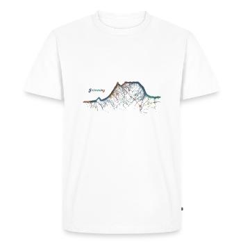 Grinçant artistique Akvarell Deswign - T-shirt Premium bio Homme - blanc - Devant - Nico (187cm)