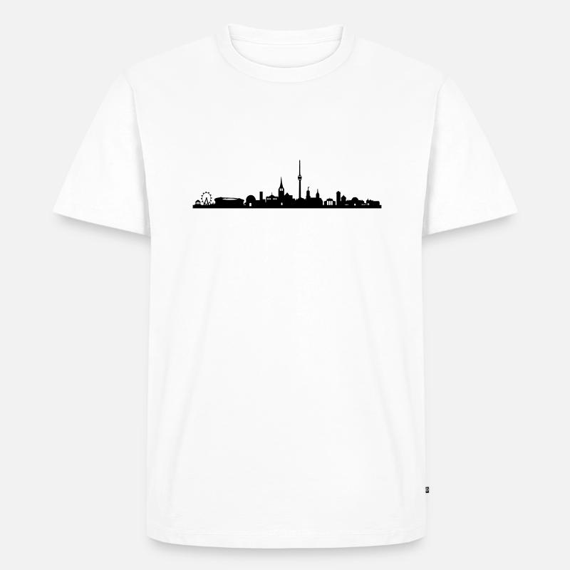 Skyline Stuttgart - Männer Premium Bio T-Shirt - Weiß