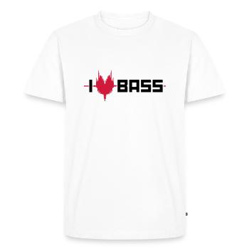 WAVE: I LOVE BASS - T-shirt Premium bio Homme - blanc - Devant - Nico (187cm)