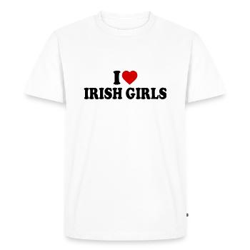 I love irish girls - Men's Premium Organic T-Shirt - white - Front - Nico (187cm)