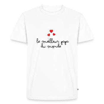 le meilleur papa du monde ! - T-shirt Premium bio Homme - blanc - Devant - Nico (187cm)