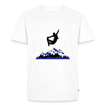 Snowboard, snowboarding - surf des neiges - T-shirt Premium bio Homme - blanc - Devant - Nico (187cm)