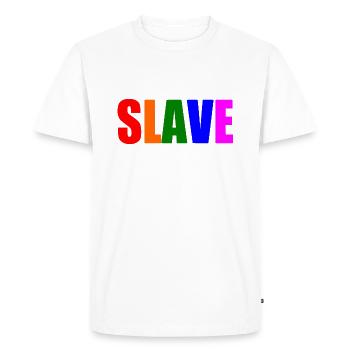 Slave - T-shirt Premium bio Homme - blanc - Devant - Nico (187cm)