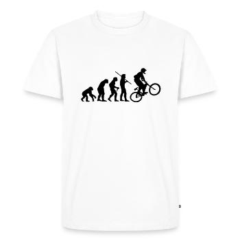 Evolution Mountain Bike - Männer Premium Bio T-Shirt - Weiß - Vorne - Nico (187cm)
