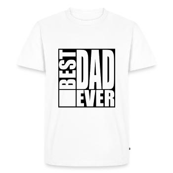 Cool Best Dad Ever Logo Design - T-shirt Premium bio Homme - blanc - Devant - Nico (187cm)