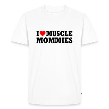 I love muscle mommies - T-shirt Premium bio Homme - blanc - Devant - Nico (187cm)