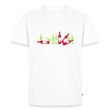 cadavre entasse bouteille biere verre - T-shirt Premium bio Homme - blanc - Devant - Nico (187cm)