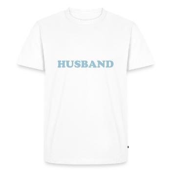 Husband - Men's Premium Organic T-Shirt - white - Front - Nico (187cm)