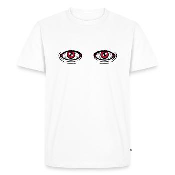 2 grands yeux - T-shirt Premium bio Homme - blanc - Devant - Nico (187cm)