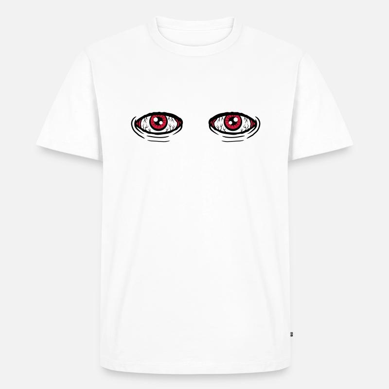 2 grosse Augen - Männer Premium Bio T-Shirt - Weiß