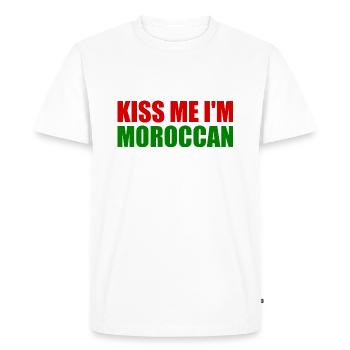 Kiss me im moroccan - morocco - Men's Premium Organic T-Shirt - white - Front - Nico (187cm)