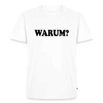 Pourquoi - T-shirt Premium bio Homme - blanc - Devant - Nico (187cm)