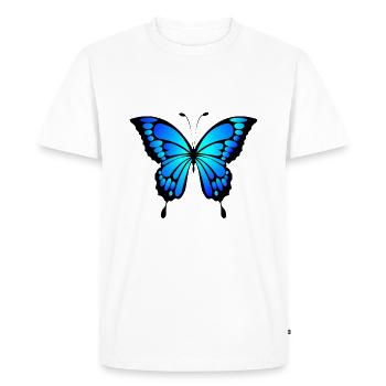 Butterfly - Men's Premium Organic T-Shirt - white - Front - Nico (187cm)