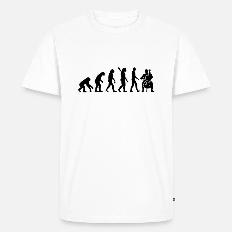 Cello - Männer Premium Bio T-Shirt - Weiß