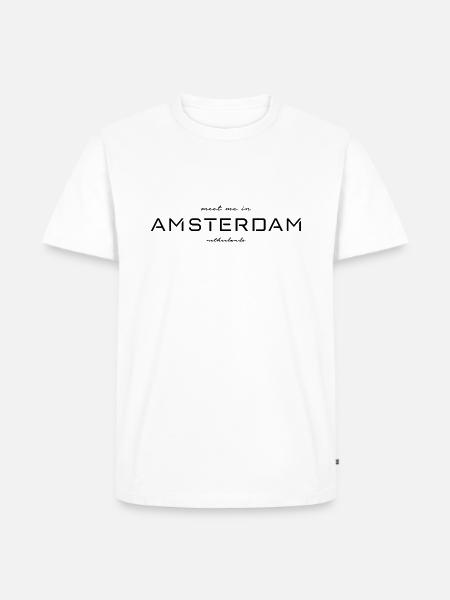 Meet me in Amsterdam - Men's Premium Organic T-Shirt - white