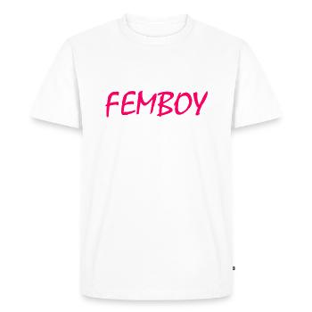 Femboy - T-shirt Premium bio Homme - blanc - Devant - Nico (187cm)