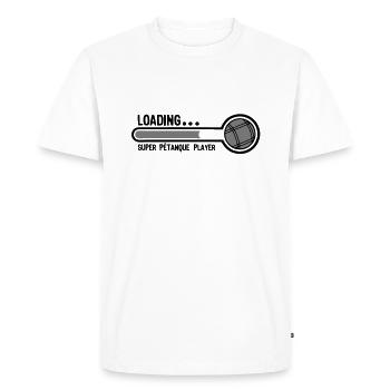 petanque boule loading super player1 - T-shirt Premium bio Homme - blanc - Devant - Nico (187cm)