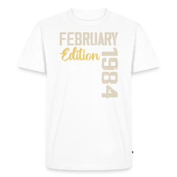 Février 1976 Anniversaire Février 1976 Rétro - T-shirt Premium bio Homme - blanc - Devant - Nico (187cm)