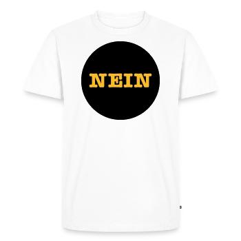 NO - pour NO-Sayers - T-shirt Premium bio Homme - blanc - Devant - Nico (187cm)