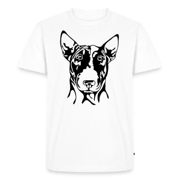 BULL TERRIER Bull Terrier Canine Dog Wilsigns - Men's Premium Organic T-Shirt - white - Front - Nico (187cm)
